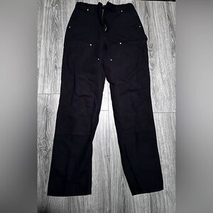 NWOT Carhartt Reinforced Double Knee Black Pants 32x34
